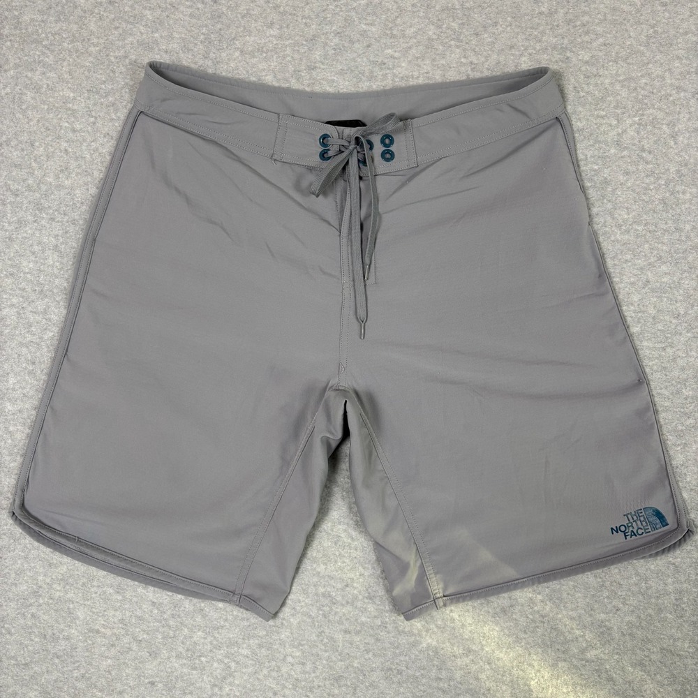 The North Face Board Shorts Mens 34 Gray Surf Swim Trunks Gorpcore Outdoor